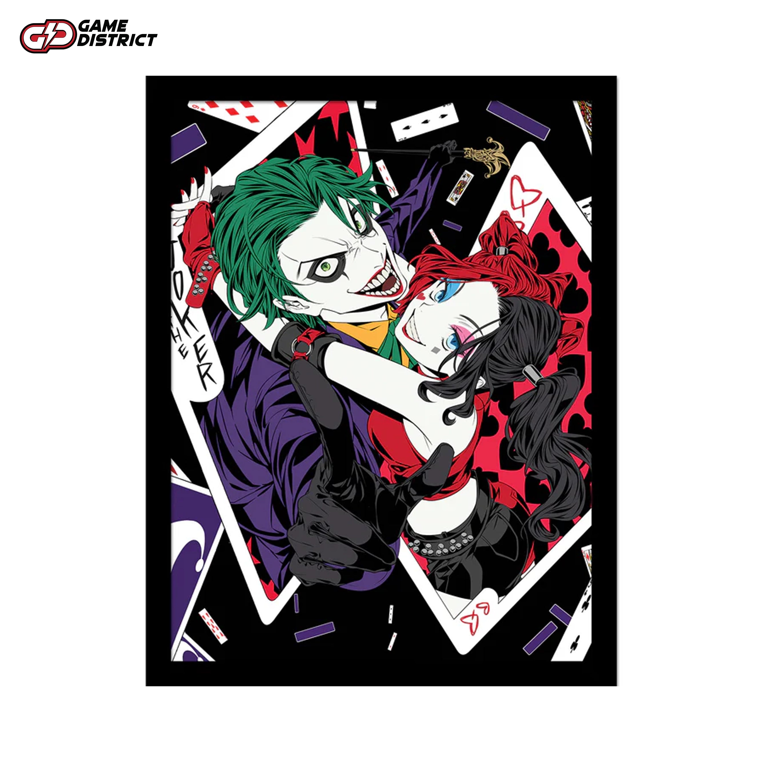 Batman (Harley Quinn & The Joker) Framed Collector Print – A professionally framed, high-quality artwork featuring the iconic duo of Harley Quinn and The Joker, perfect for DC Comics fans and collectors.