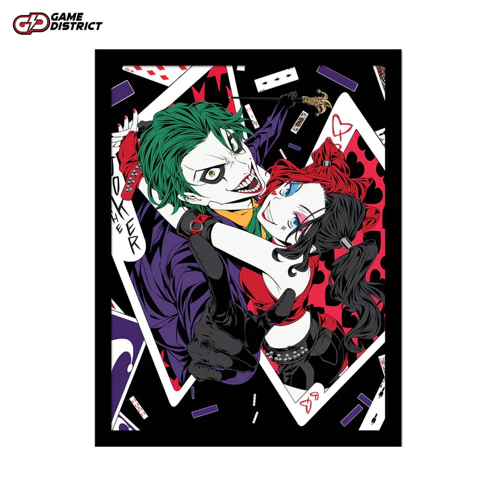 Batman (Harley Quinn & The Joker) Framed Collector Print – A professionally framed, high-quality artwork featuring the iconic duo of Harley Quinn and The Joker, perfect for DC Comics fans and collectors.