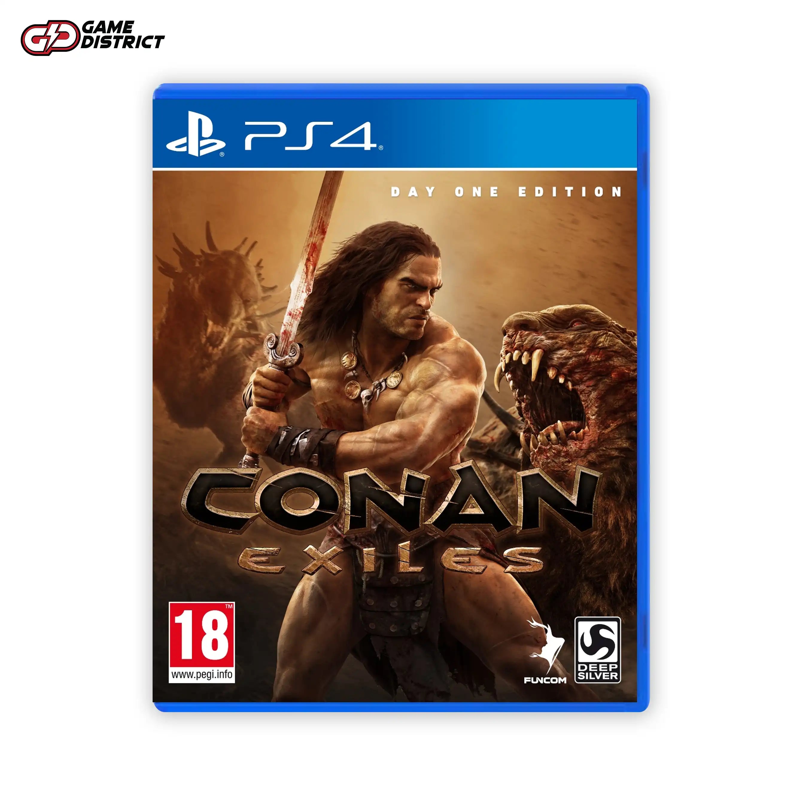 Conan Exiles PS4 Game Cover DVD Buy Online Mockup Used
