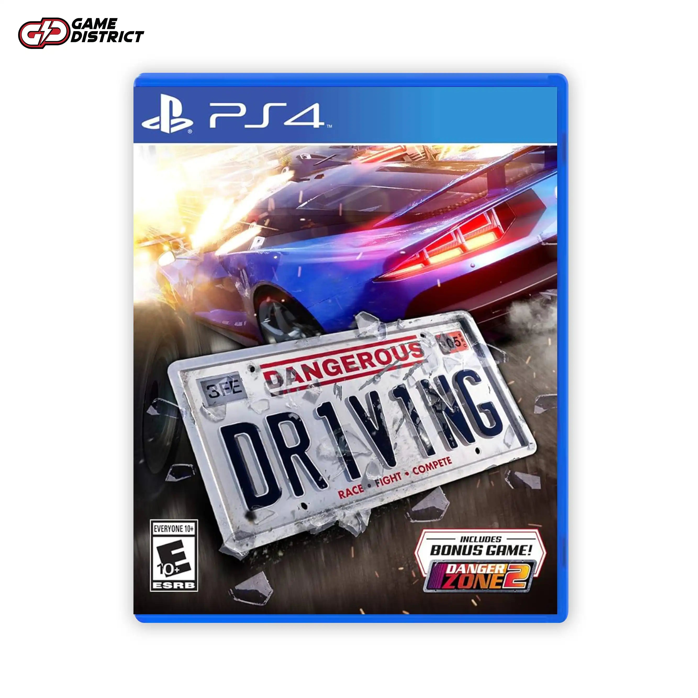 Dangerous Driving PS4 Game Cover DVD Buy Online Mockup Used