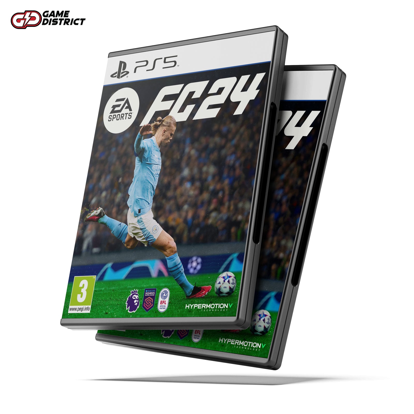 EA Sports FC 24 PS5 DVD Cover featuring Haaland PG 3