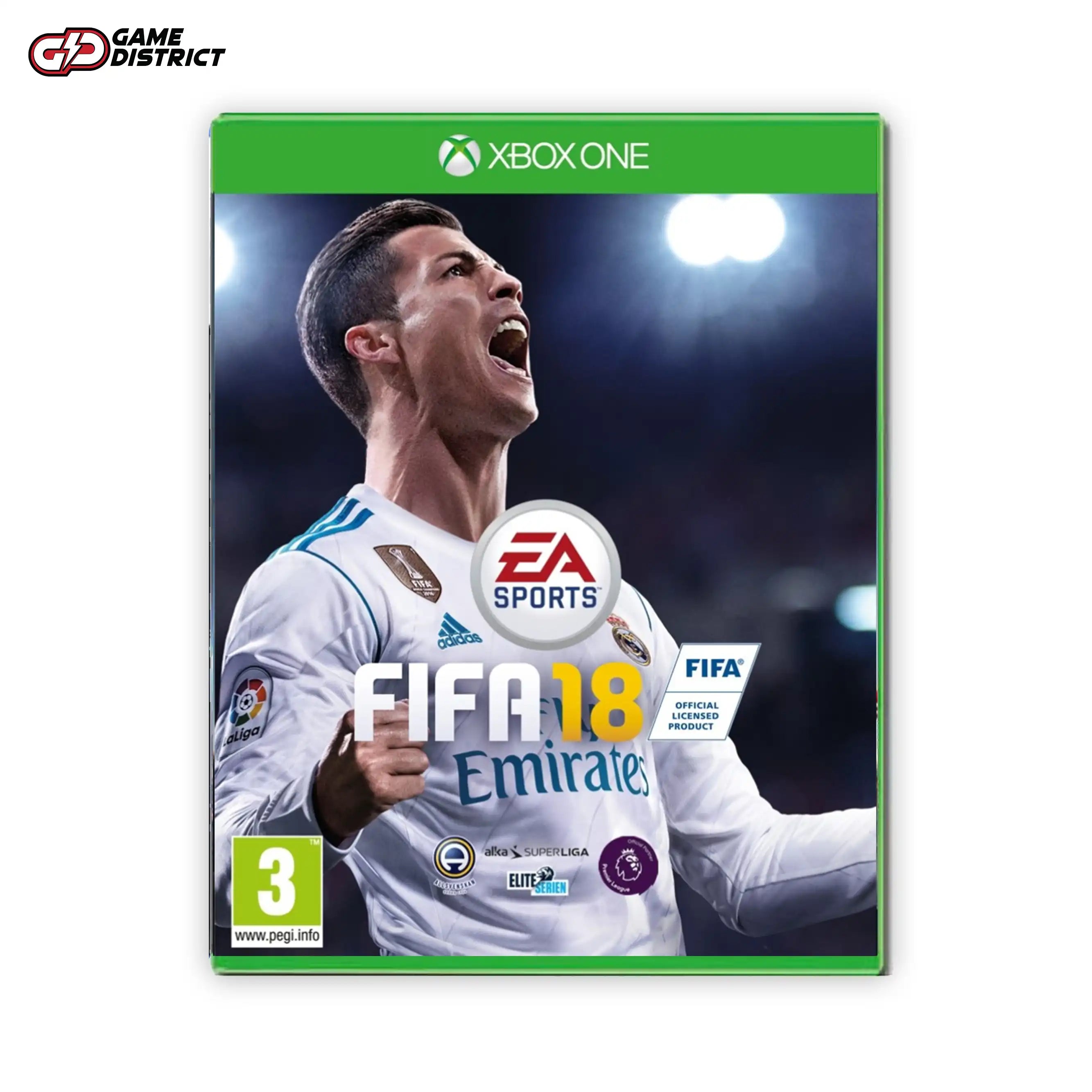 FIFA 18 Xbox Game Cover DVD Buy Online Mockup Used