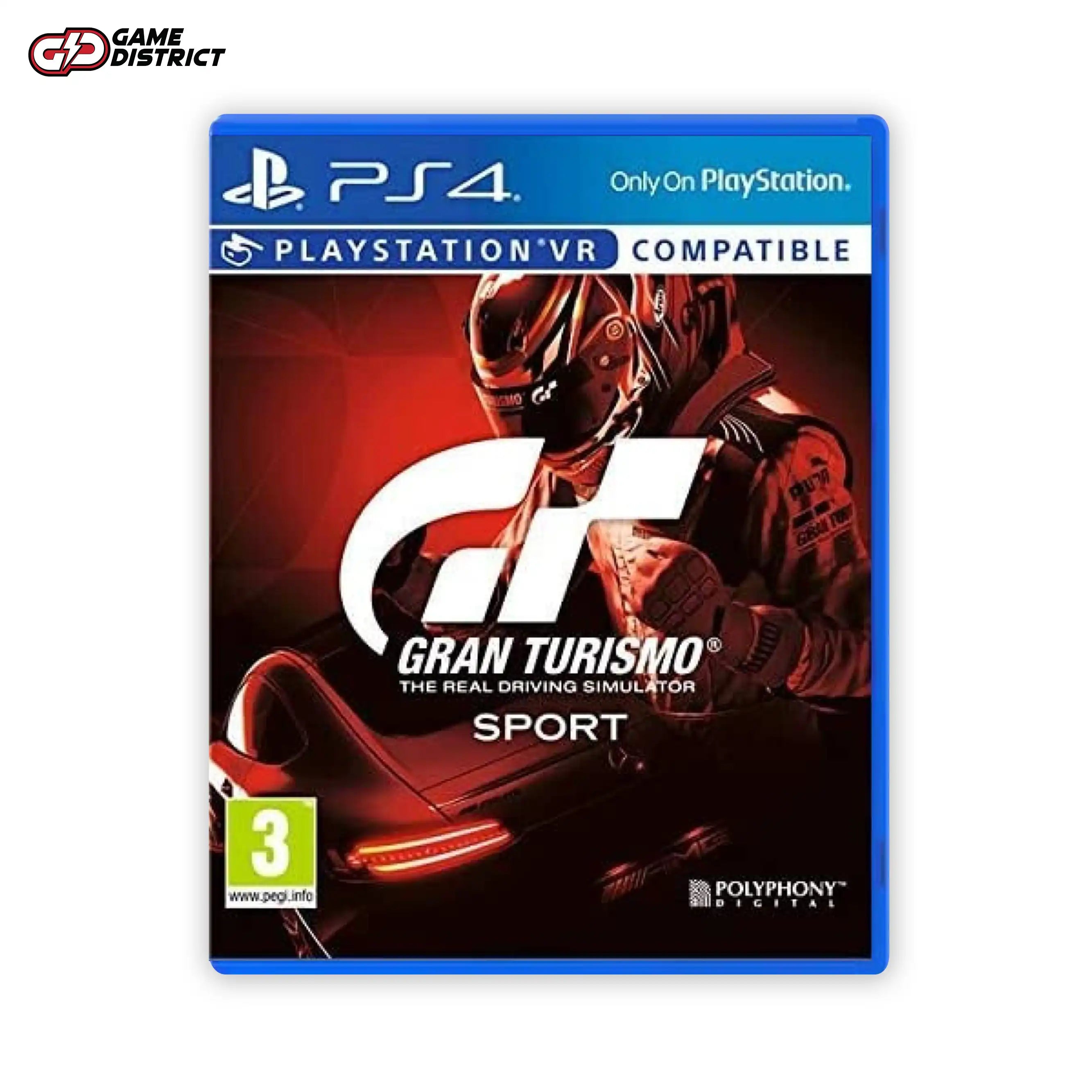 Gran Turismo Sport PS4 Game Cover DVD Buy Online Mockup Used
