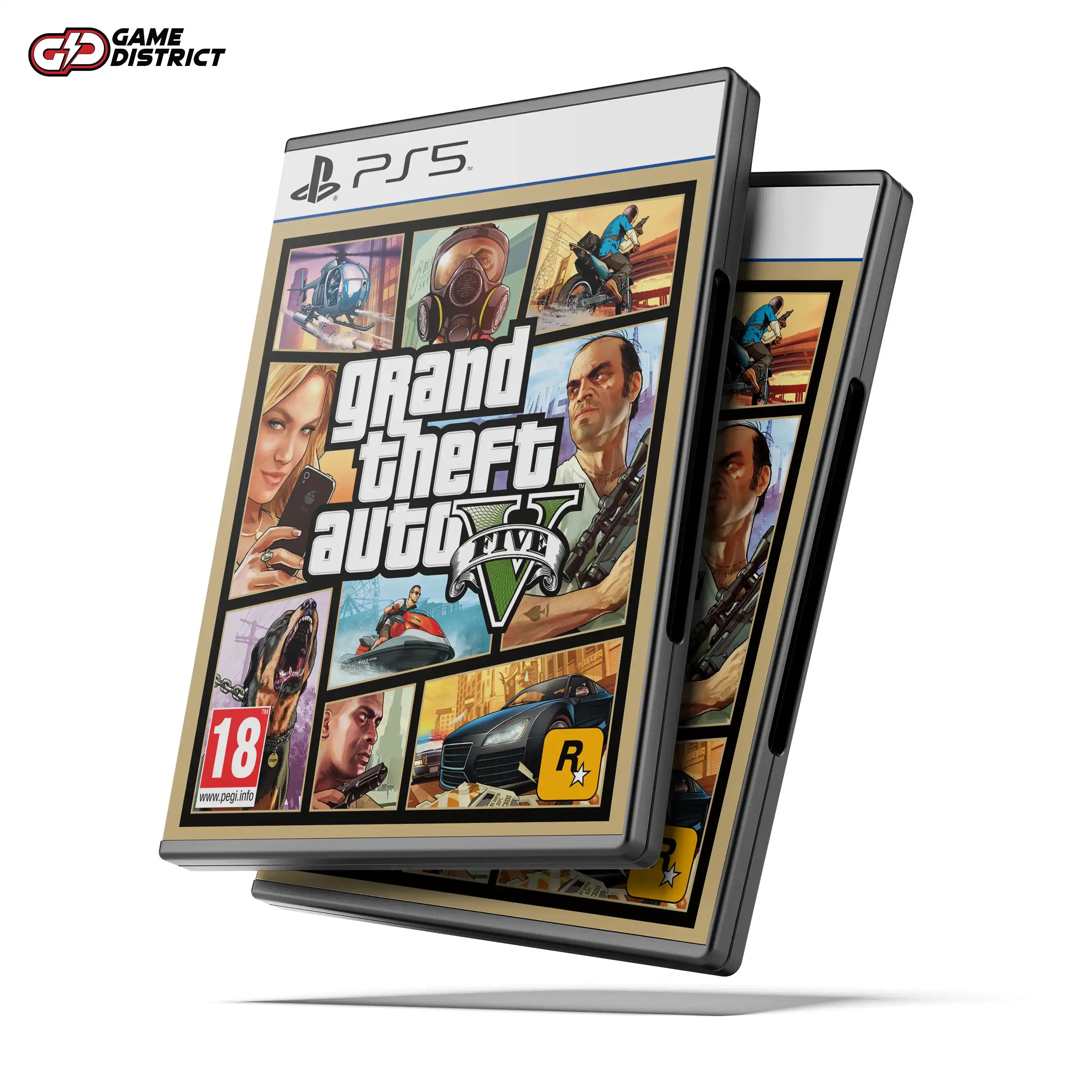 Grand Theft Auto V Game Cover DVD Buy Online Mockup Used