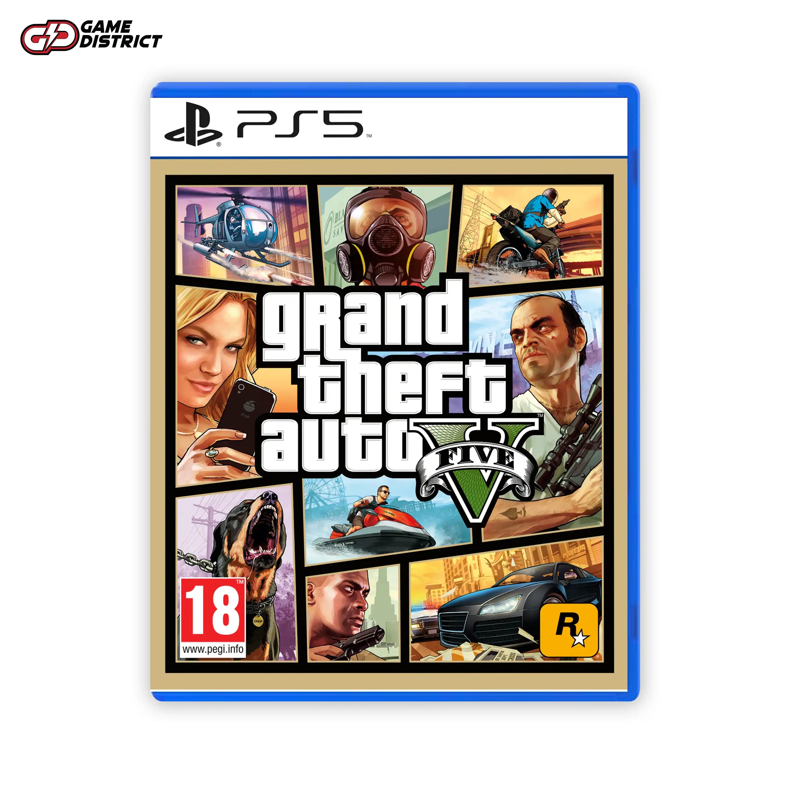 Grand Theft Auto V Game Cover DVD Buy Online Mockup Used