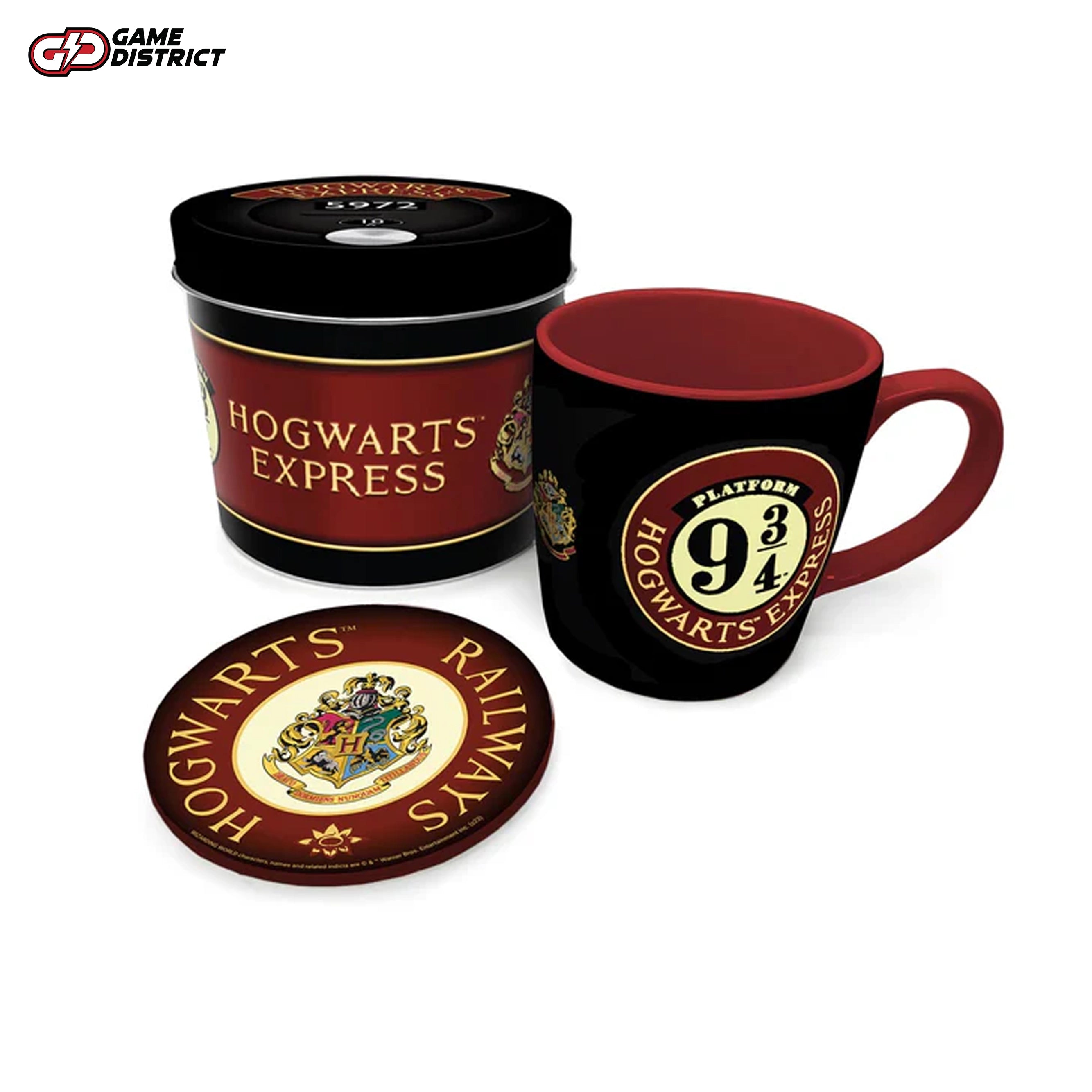 Harry Potter (Colourful Crest Platform 9/34) Gift Set (Mug & Coaster In Keepsake Tin)