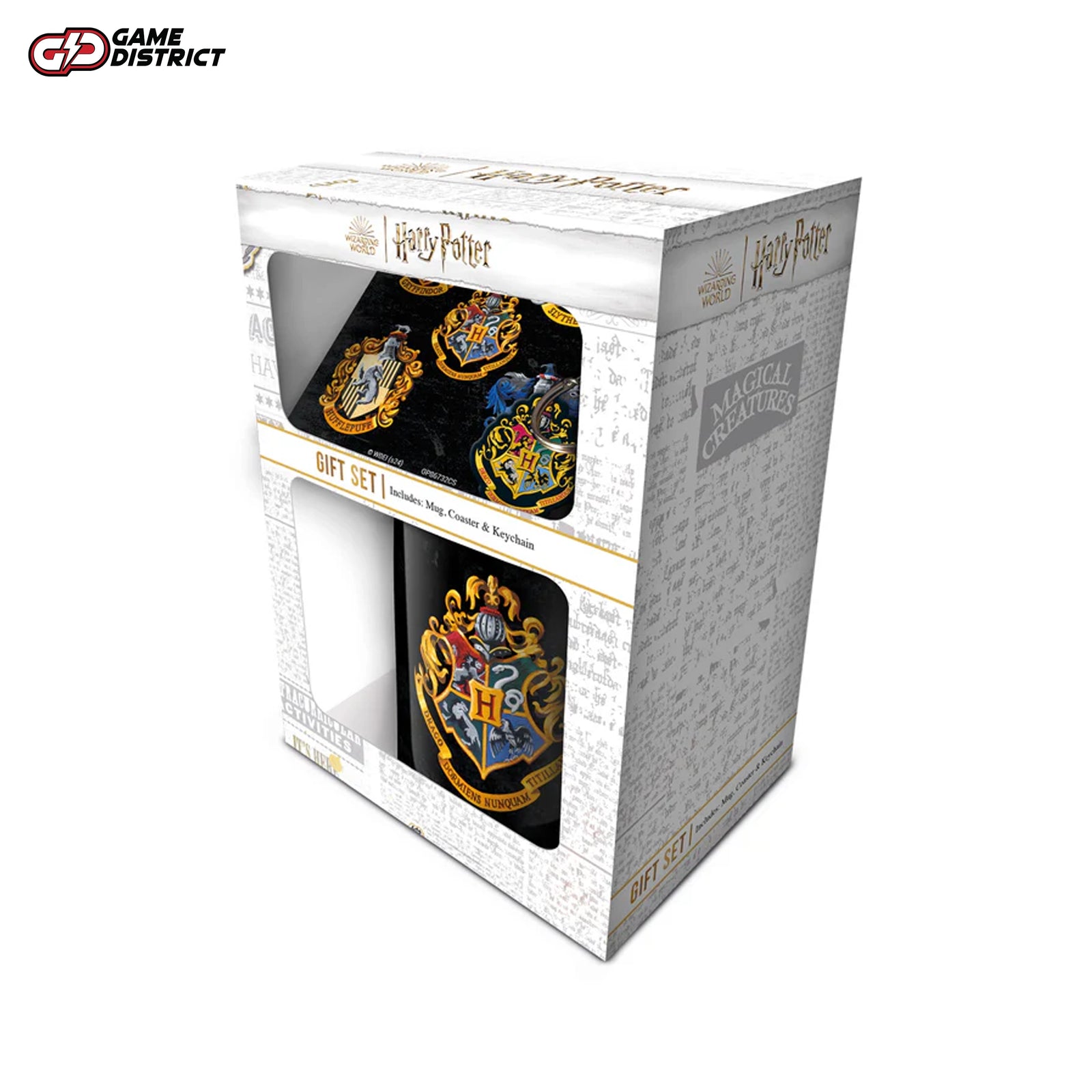 Harry Potter (Colourful Crest) Gift Set (Mug, Coaster & Keychain)