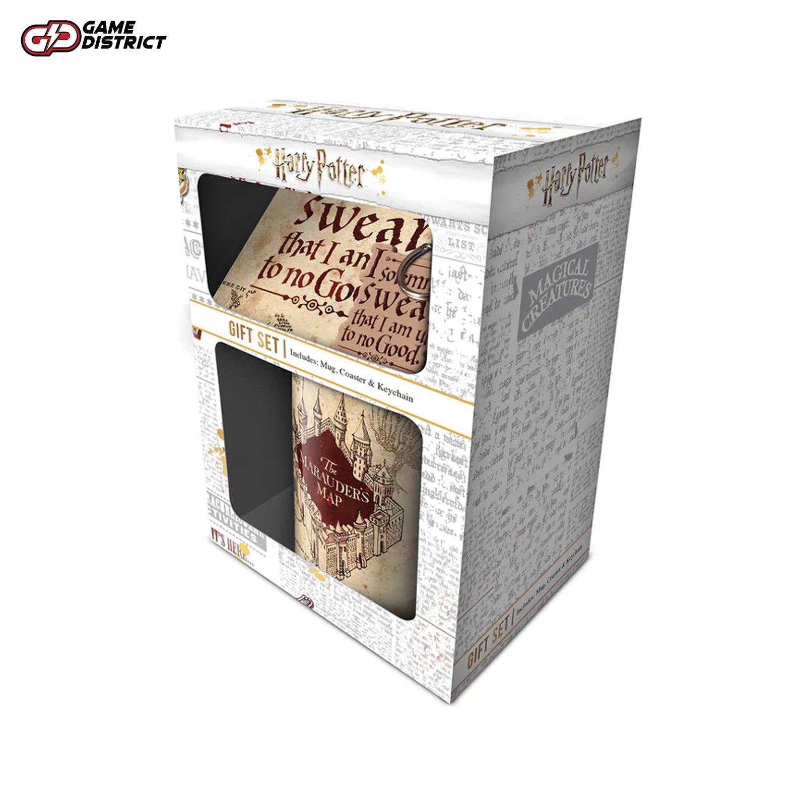 Harry Potter (Marauders Map) Mug, Coaster Keychain Gift Set