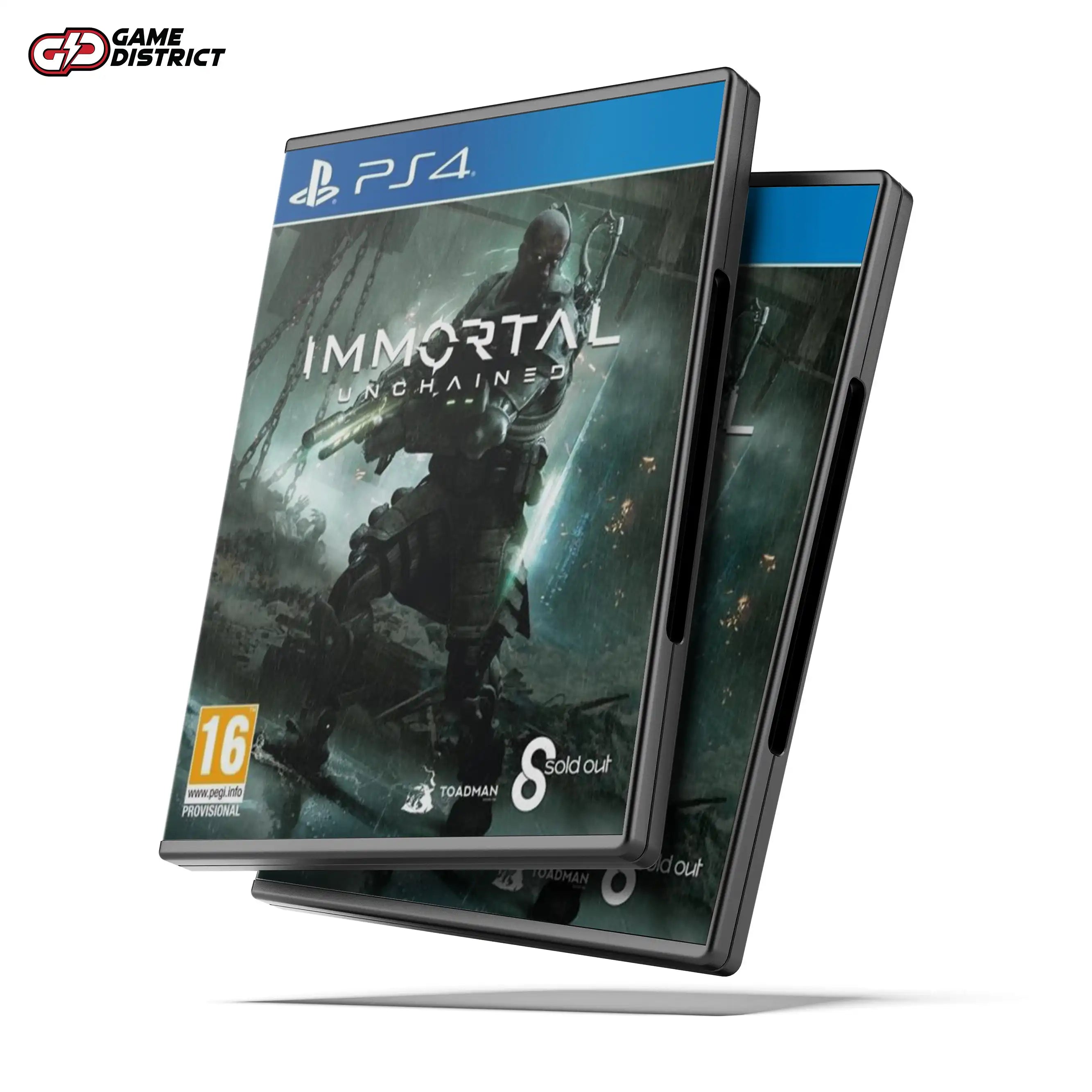 Immortal Unchained PS4 Game Cover DVD Buy Online Mockup Used