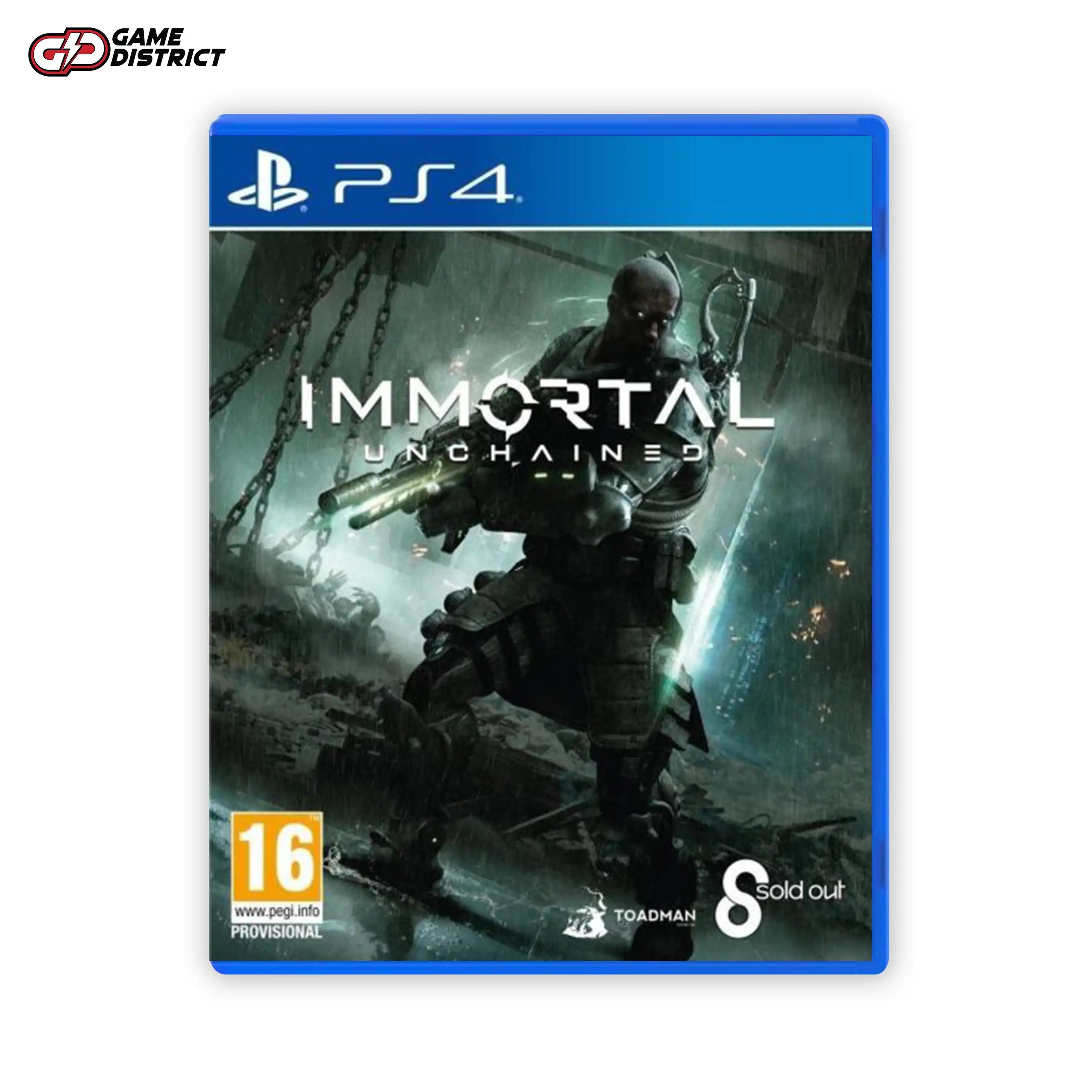Immortal Unchained PS4 Game Cover DVD Buy Online Mockup Used