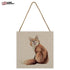 "Jane Bannon (Tobias) wooden block with a printed panel and natural woodgrain details, size 20x20cm."
"Lightweight Jane Bannon (Tobias) wooden block featuring white edges and attached hanging string."