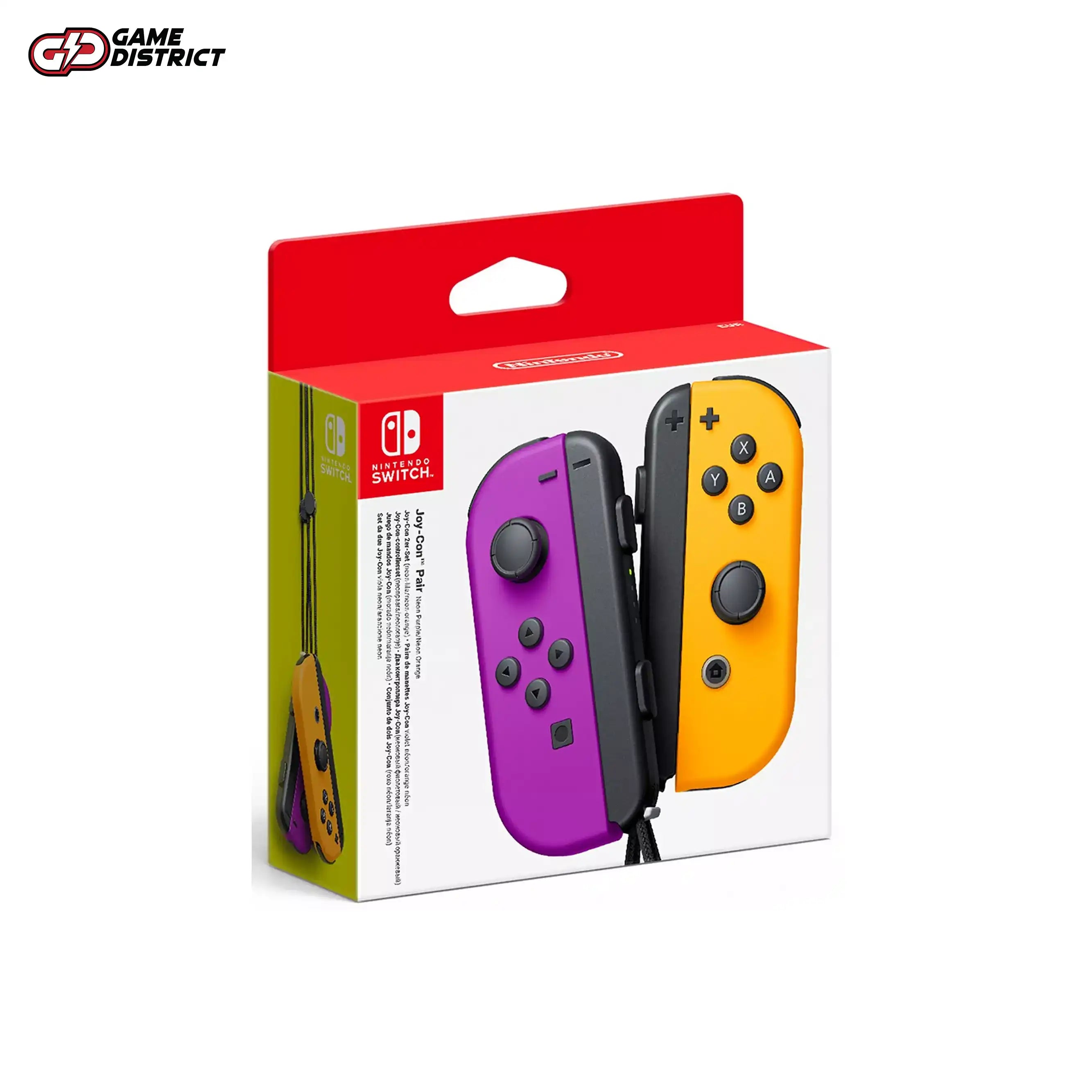 Nintendo Switch Joy-Con Controller Twin Pack, Wireless, Rechargeable - Neon Purple / Neon Orange