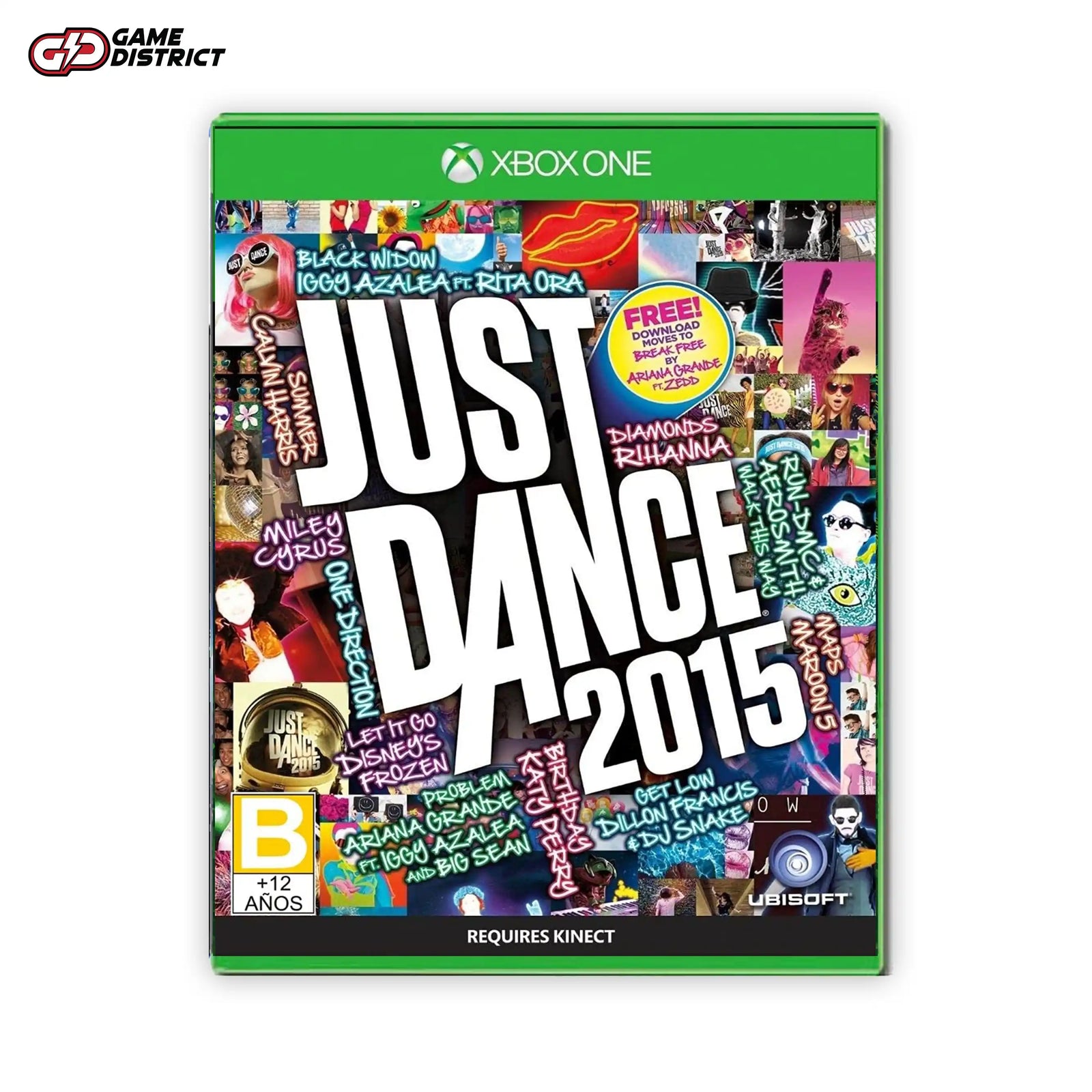 Just Dance 2015 (Kinect Required) Xbox Game Cover DVD Buy Online Mockup Used