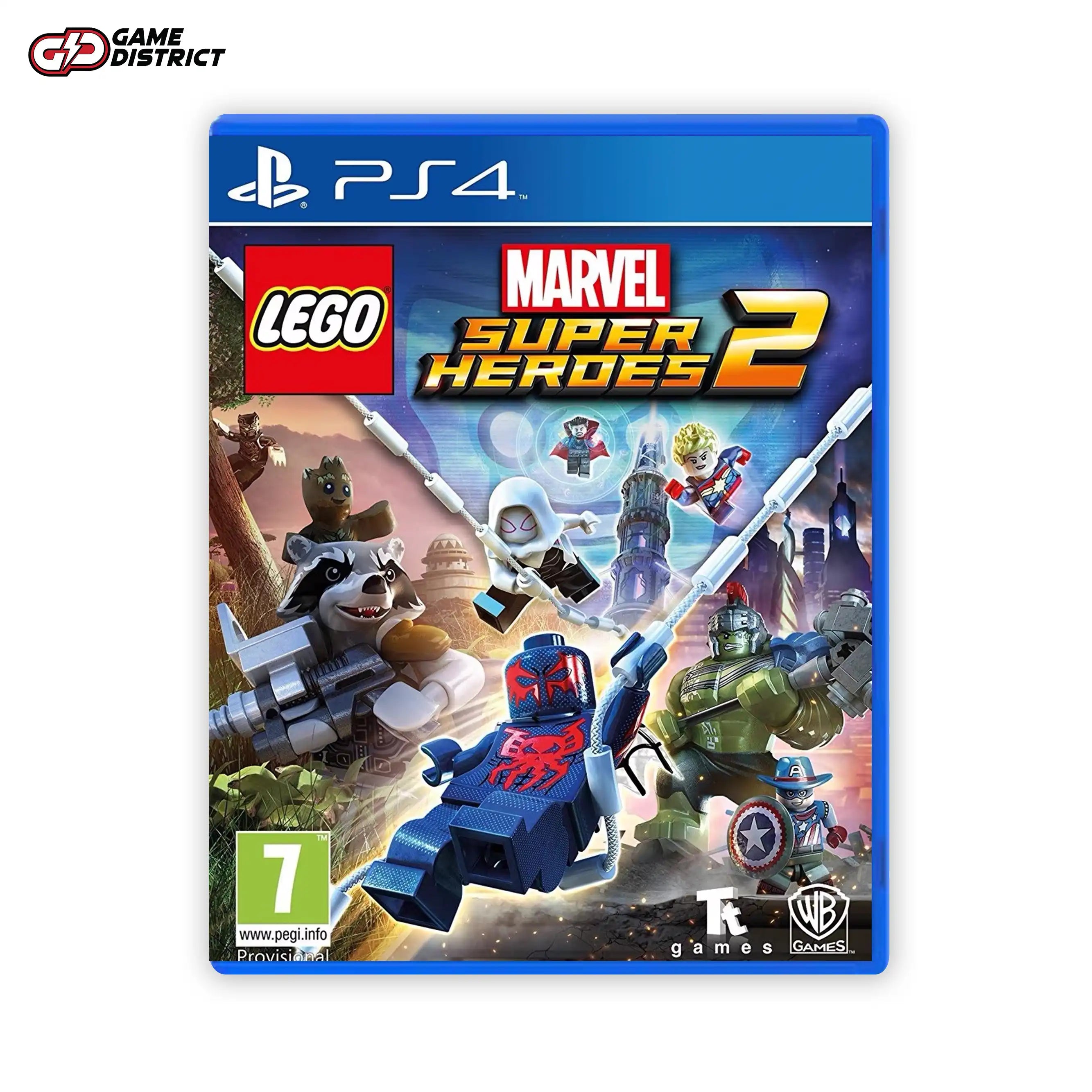 LEGO Marvel Super Heroes 2 PS4 Game Cover DVD Buy Online Mockup Used