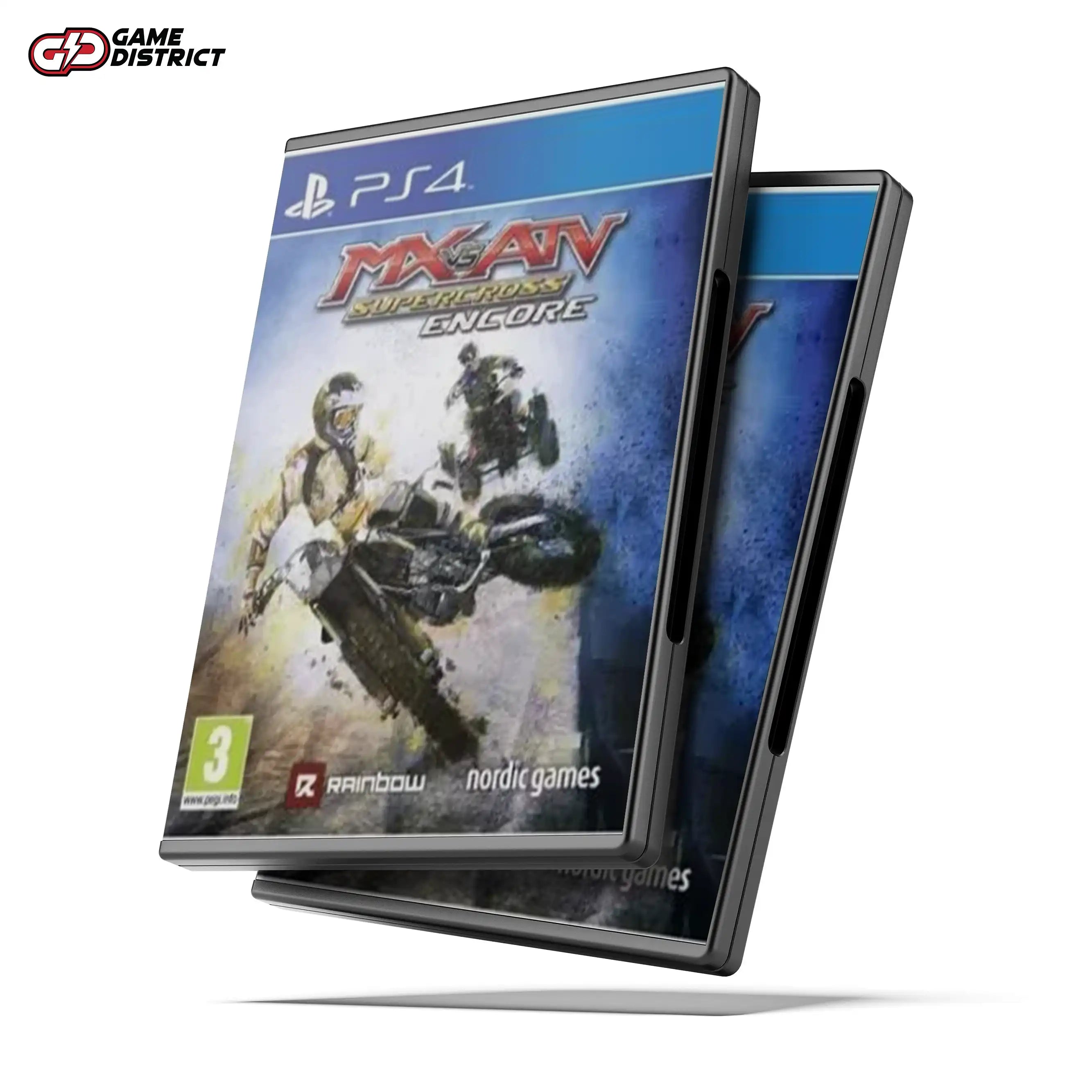 MX vs. ATV Supercross Encore Edition PS4 Game Cover DVD Buy Online Mockup Used