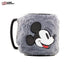 Mickey Mouse (Smile) 450ml fuzzy mug with removable cozy cover, featuring classic Mickey artwork, perfect for Disney fans.