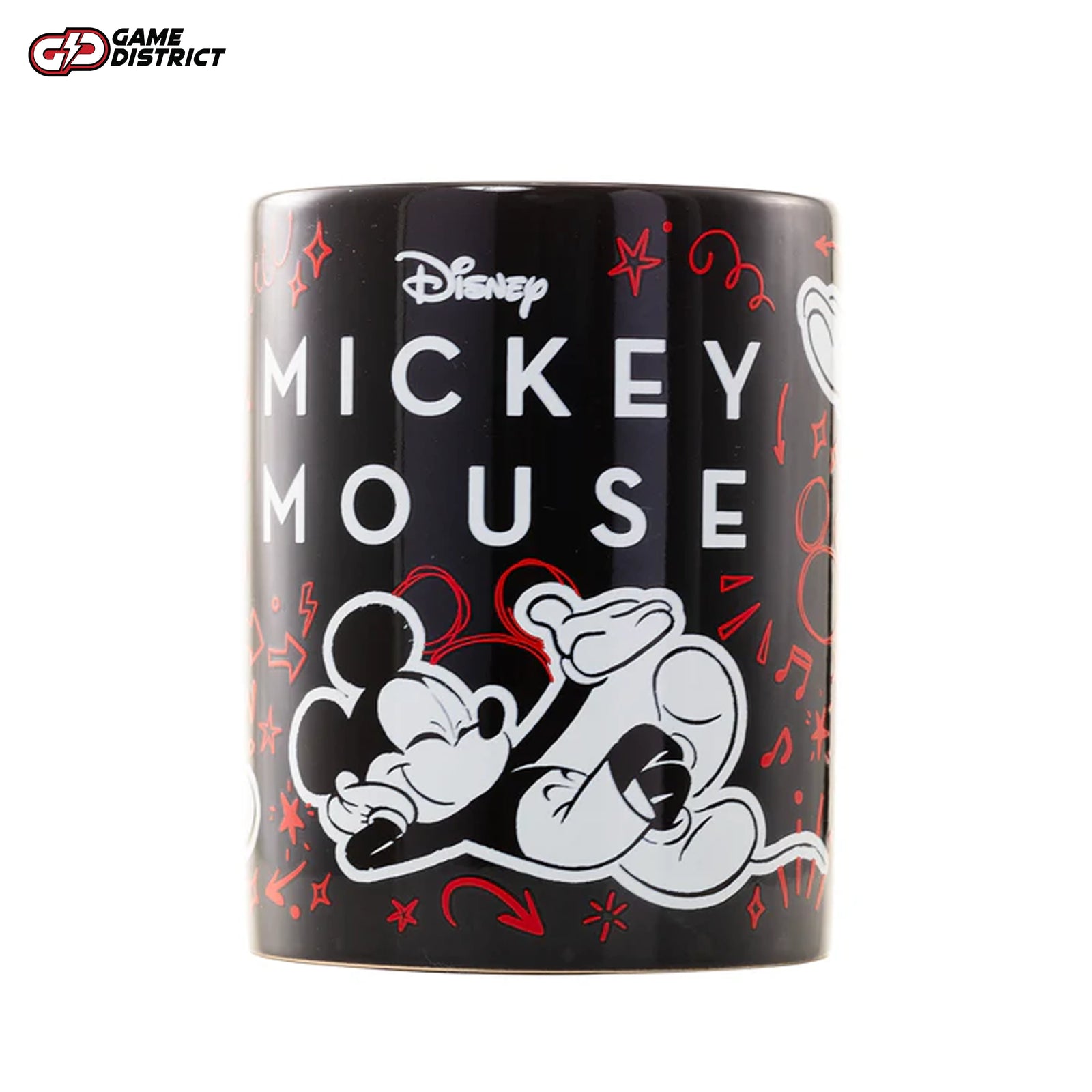 Mickey Mouse (Smile) 450ml fuzzy mug with removable cozy cover, featuring classic Mickey artwork, perfect for Disney fans.