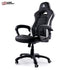"NACON Gaming Chair Official PlayStation Edition in black and white, showcasing ergonomic design."
"Side view of the NACON PlayStation gaming chair with adjustable height and comfortable armrests."
"Top-down view of the black and white NACON chair, highlighting its sturdy build and sleek finish."
"Close-up of the chair’s PlayStation branding and smooth-rolling wheels."