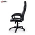 "NACON Gaming Chair Official PlayStation Edition in black and white, showcasing ergonomic design."
"Side view of the NACON PlayStation gaming chair with adjustable height and comfortable armrests."
"Top-down view of the black and white NACON chair, highlighting its sturdy build and sleek finish."
"Close-up of the chair’s PlayStation branding and smooth-rolling wheels."
