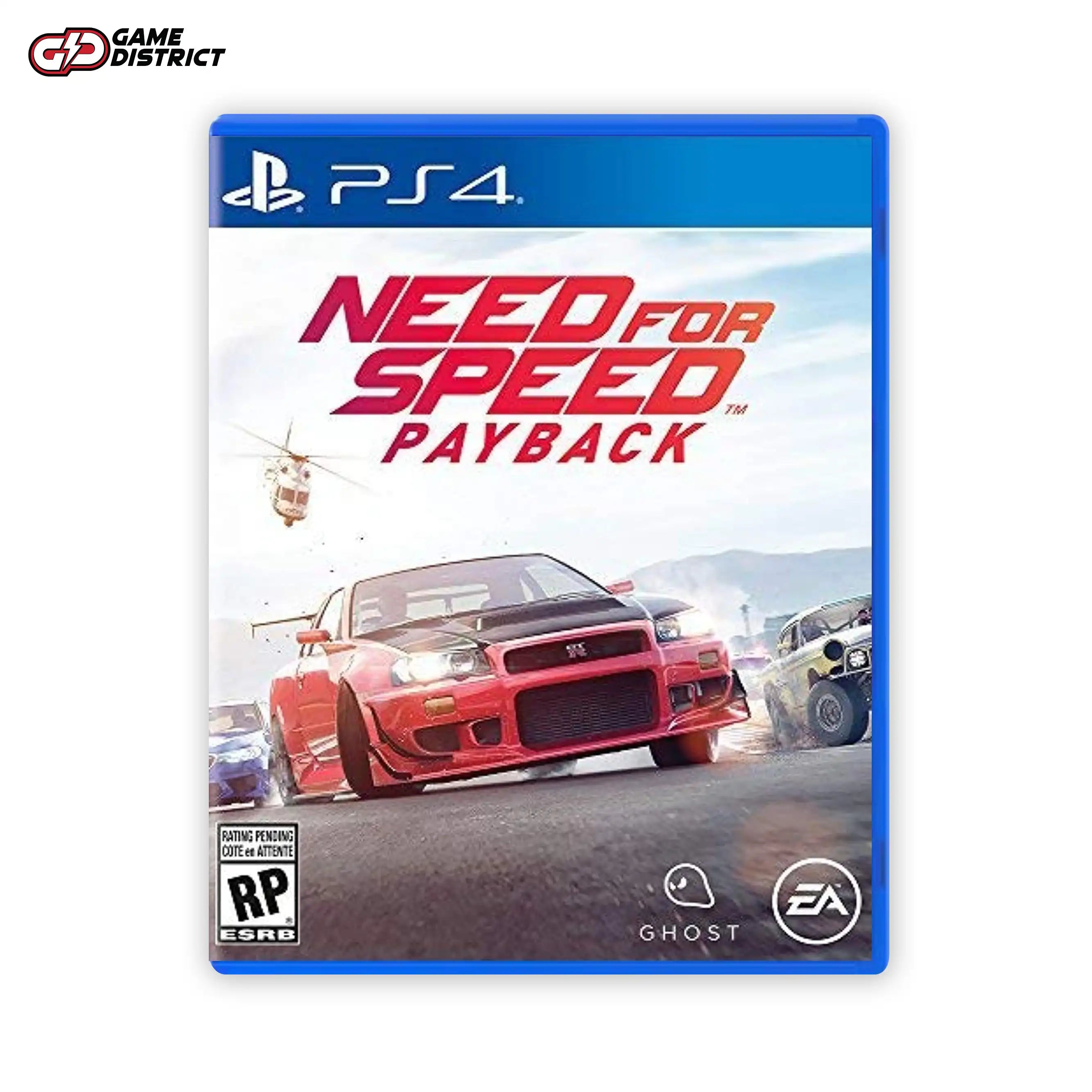 Need For Speed Payback PS4 Game Cover DVD Buy Online Mockup Used