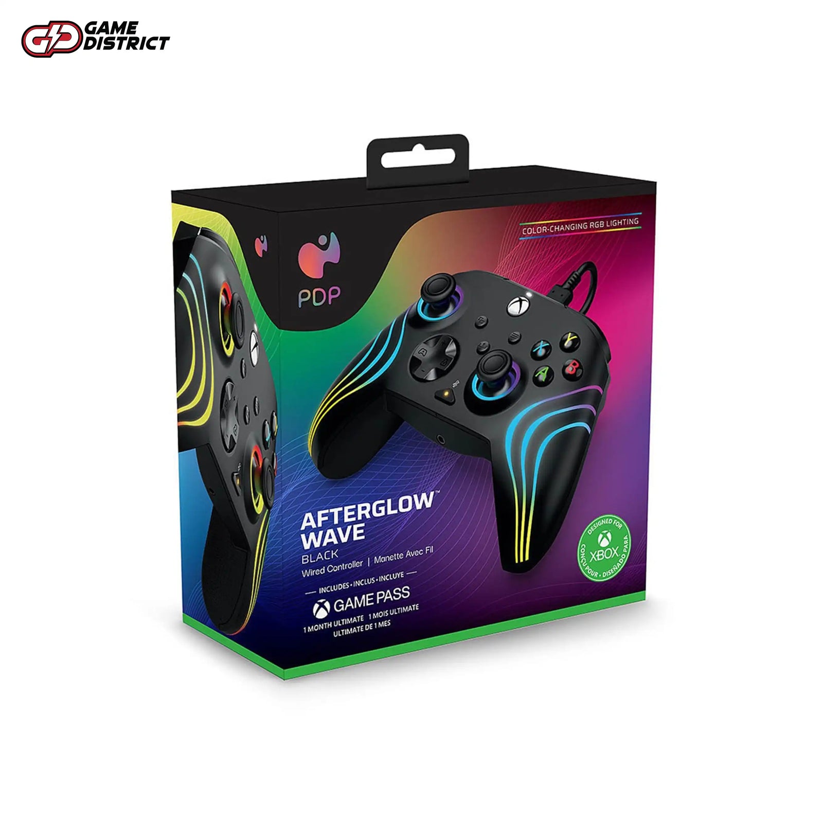 PDP Afterglow Wave Wired Xbox Controller: Black