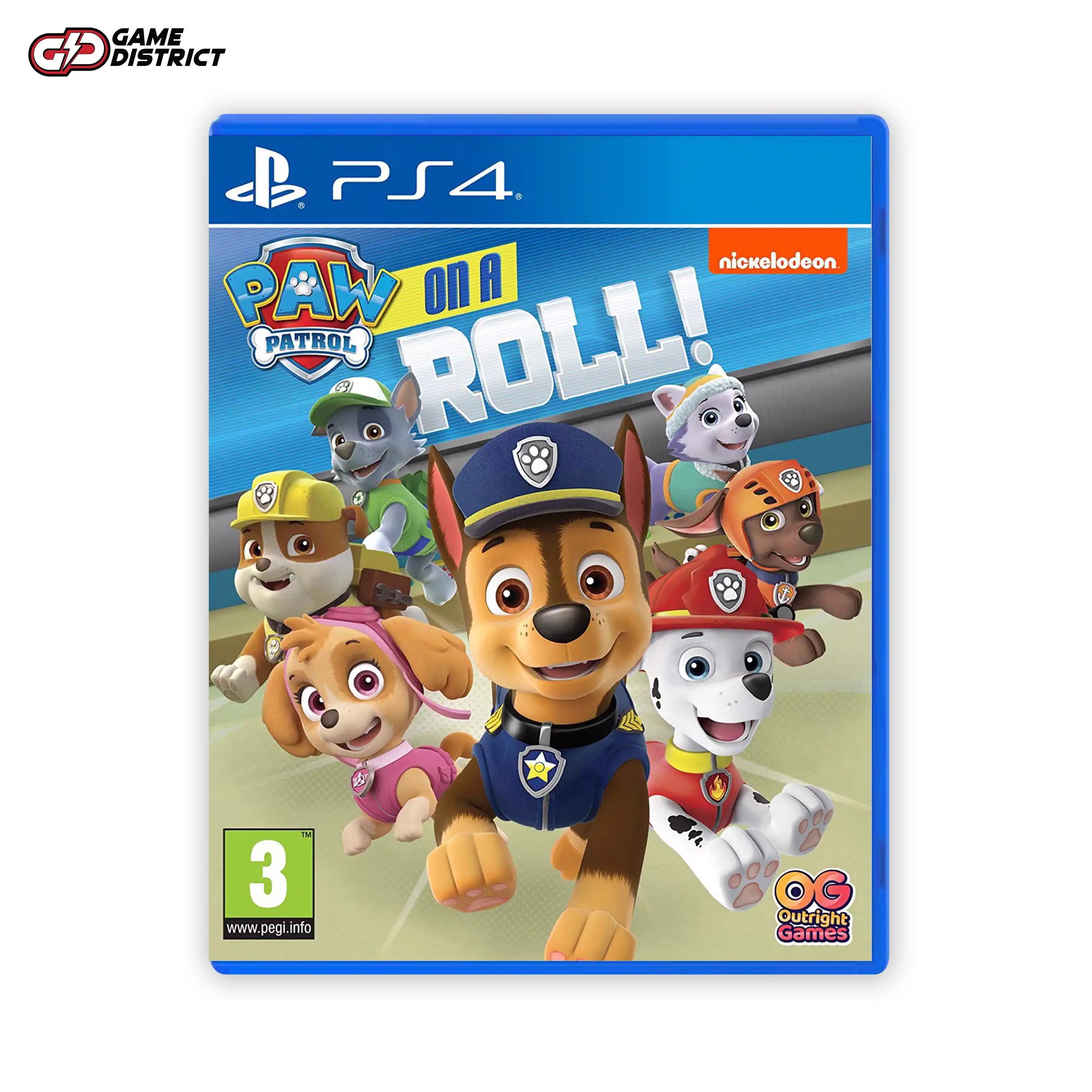Paw Patrol On A Roll! PS4 Game Cover DVD Buy Online Mockup Used