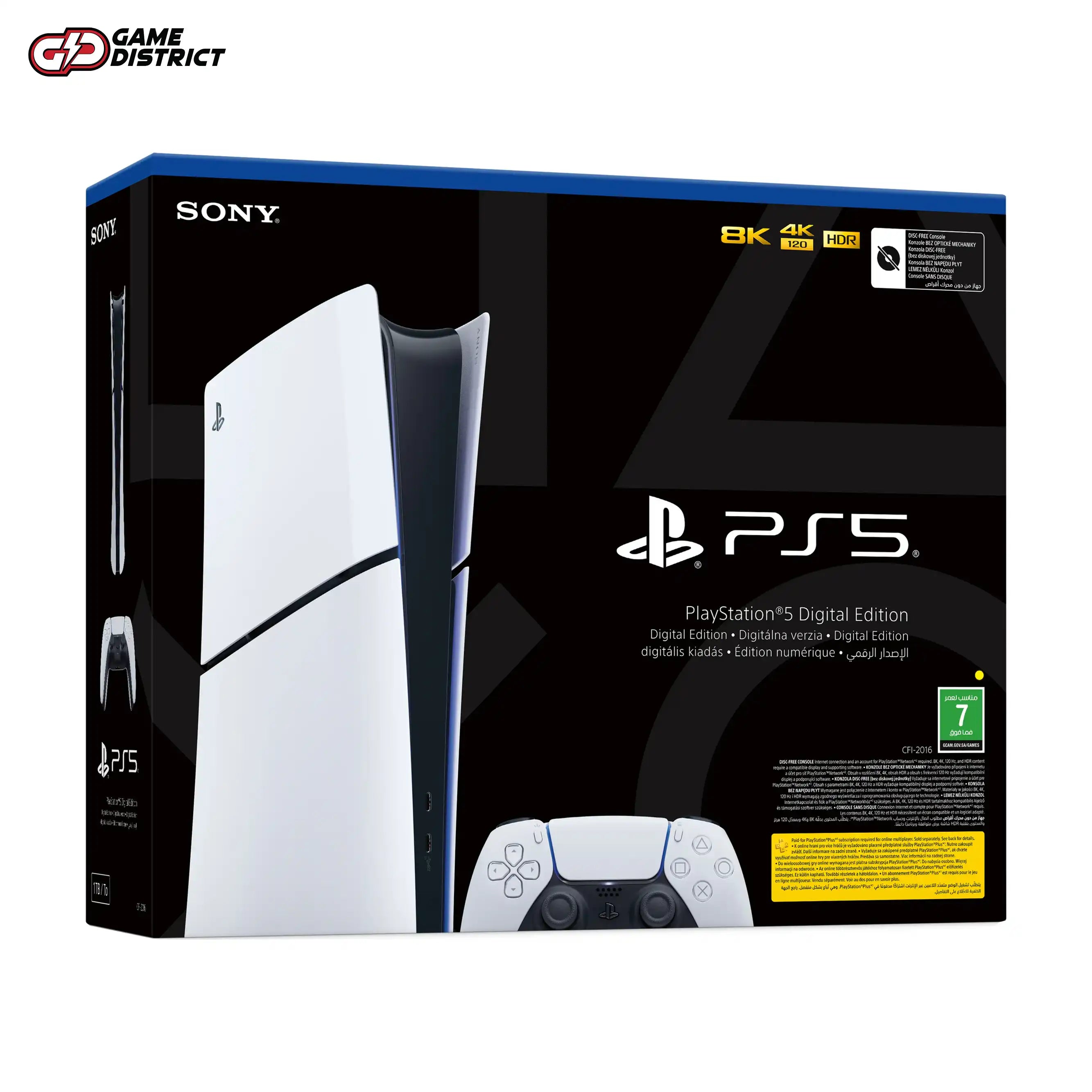Playstation 5 Slim Digital Edition Console, 1TB, White, Boxed