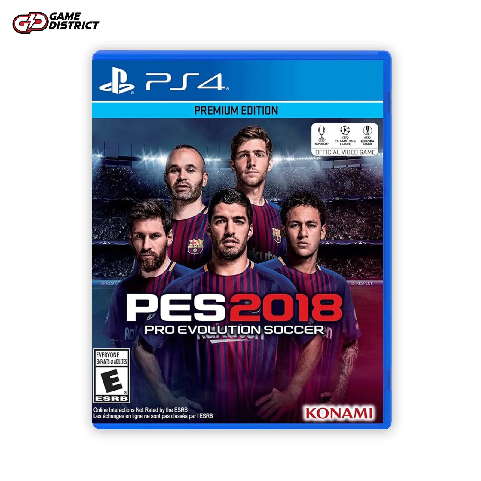 Pro Evolution Soccer 2018 PS4 Game Cover DVD Buy Online Mockup Used