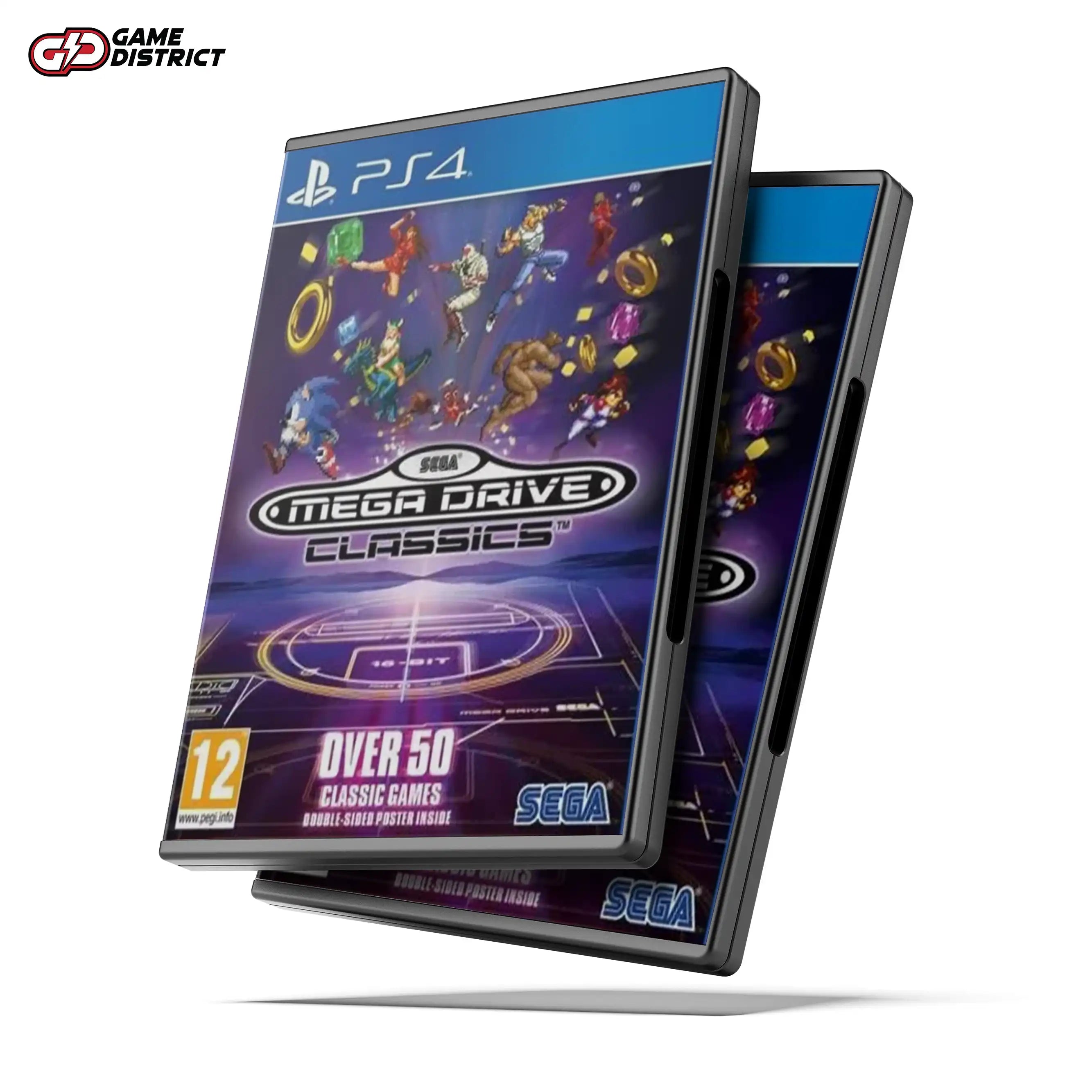 SEGA MEGA DRIVE CLASSICS PS4 Game Cover DVD Buy Online Mockup Used