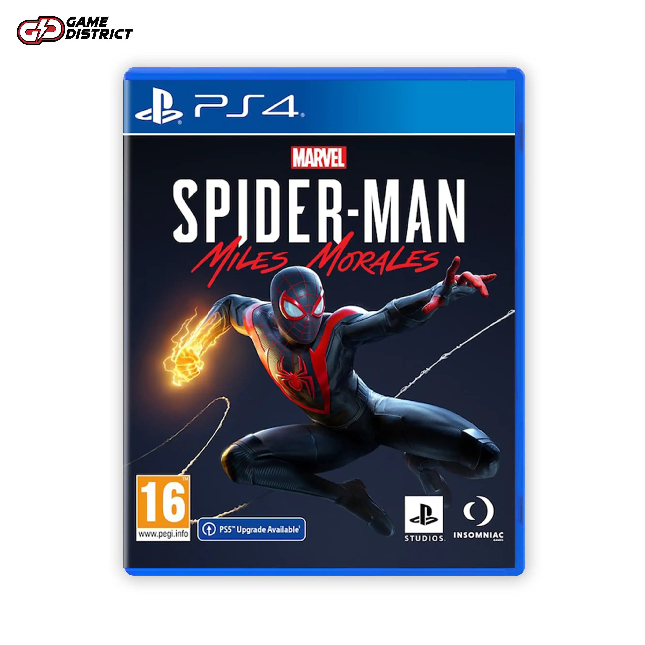 SPIDER-MAN MILES MORALES  PS4 Game Cover DVD Buy Online Mockup Used
