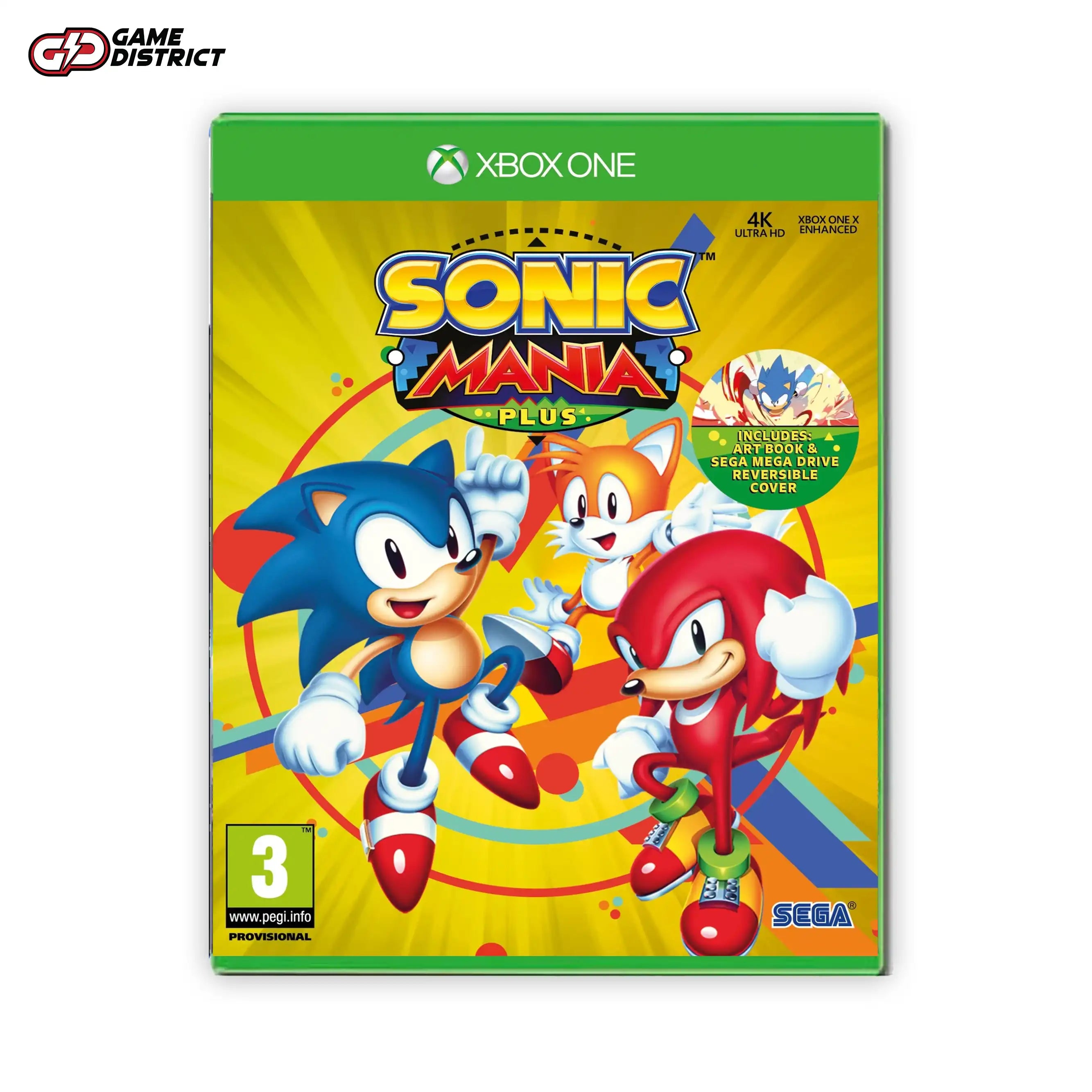 Sonic Mania Plus Xbox Game Cover DVD Buy Online Mockup Used