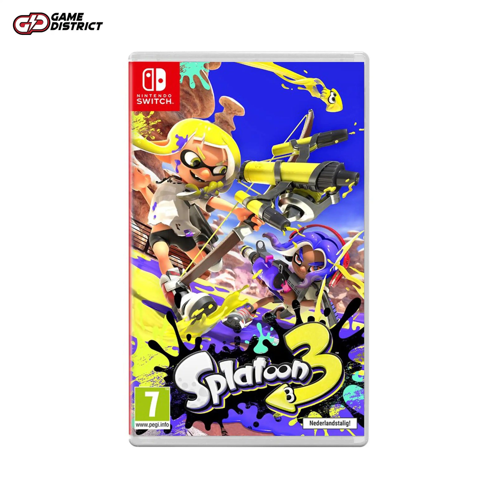 Splatoon 3 Nintendo Game Cover DVD Buy Online Mockup Used