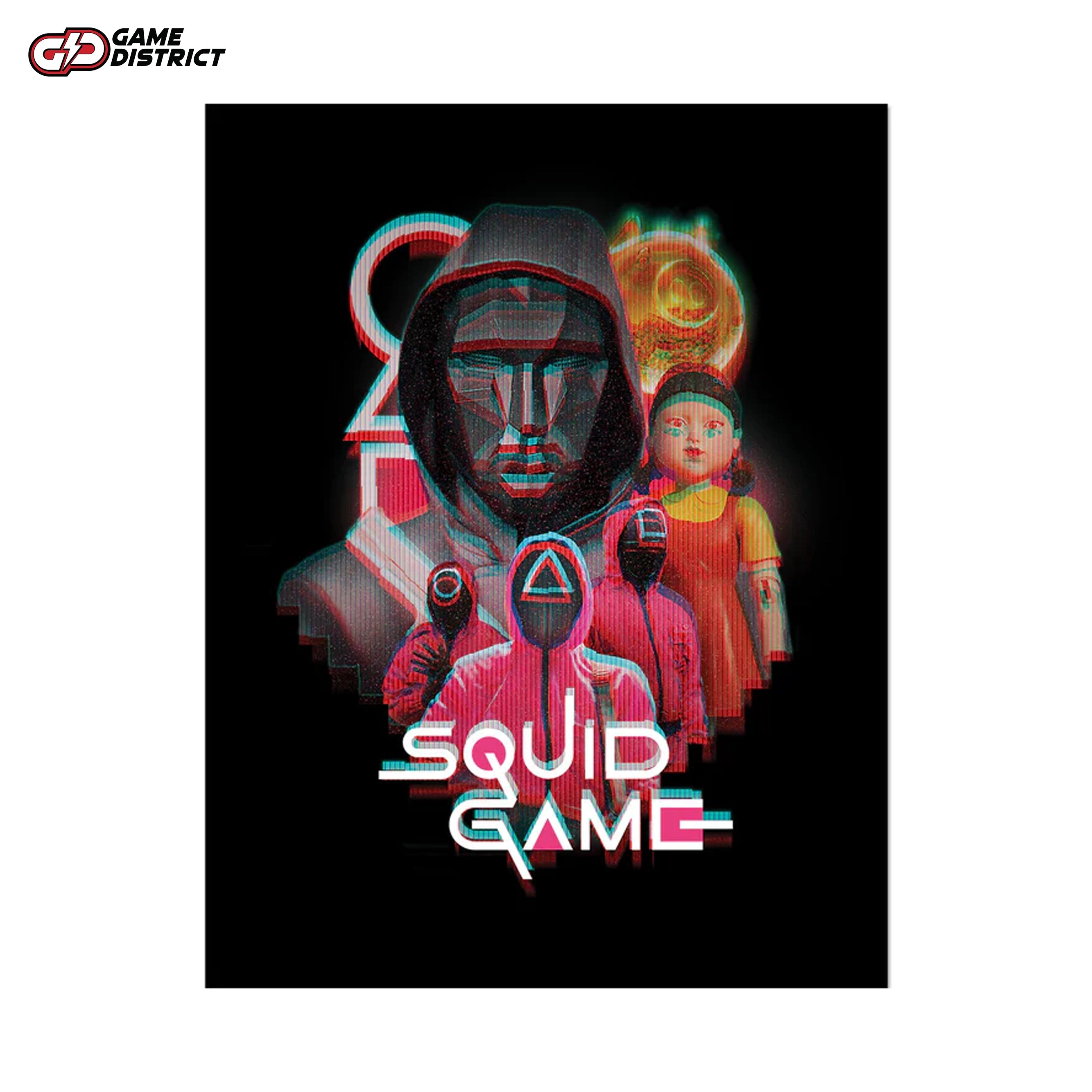 "Framed collector print featuring the dramatic 'Namon' scene from Squid Game 2."
"Close-up of the professionally framed 'Namon' artwork from Squid Game 2."
"High-quality Squid Game 2 print displayed in a modern living room setting."
"Display-ready Squid Game 2 'Namon' collector print, perfect for fans and collectors."