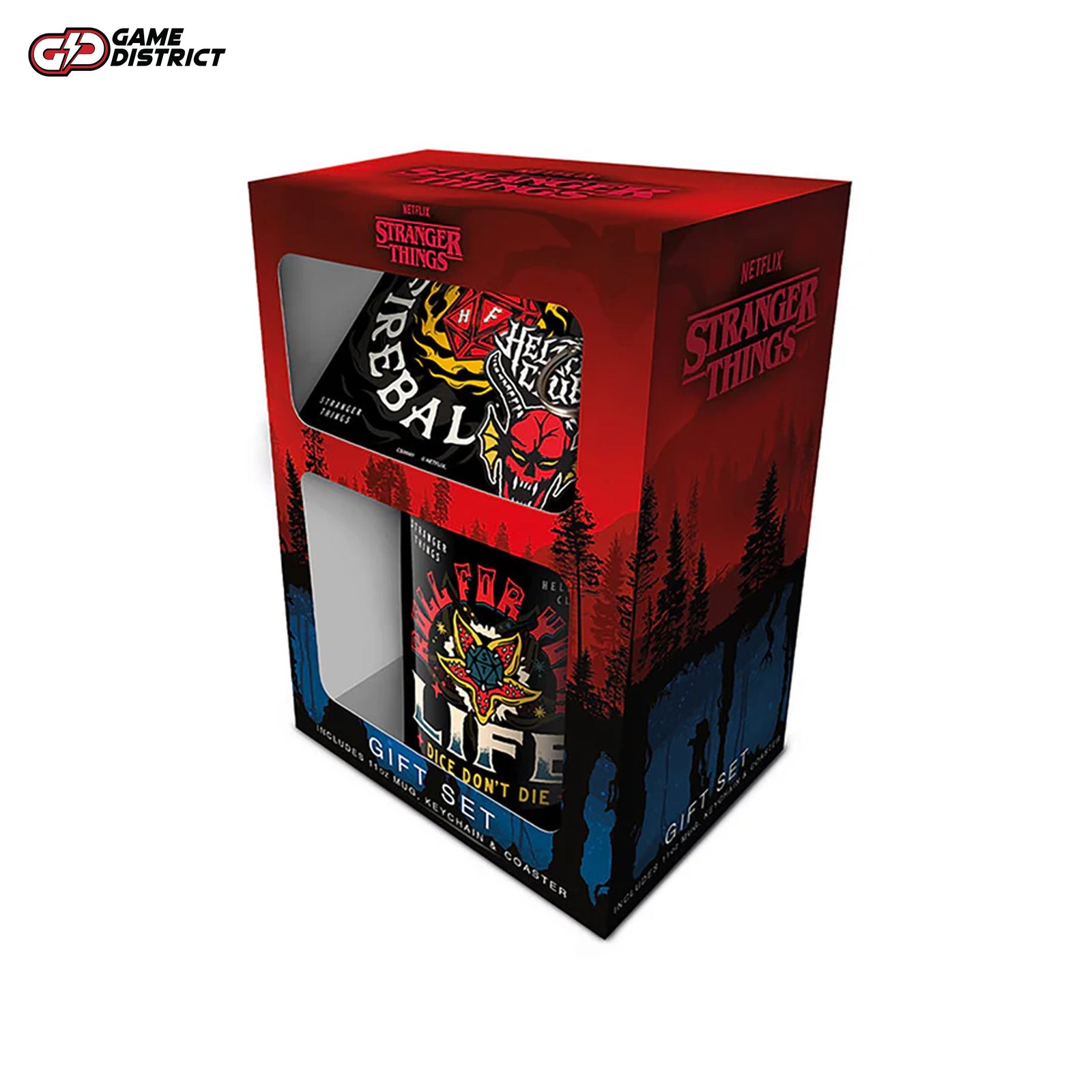 Stranger Things 4 (Hellfire) Mug Coaster Keychain Gift Set