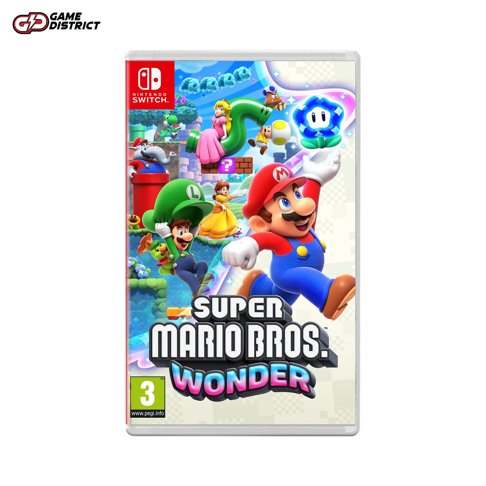 Super Mario Bros. Wonder Nintendo Game Cover DVD Buy Online Mockup Used