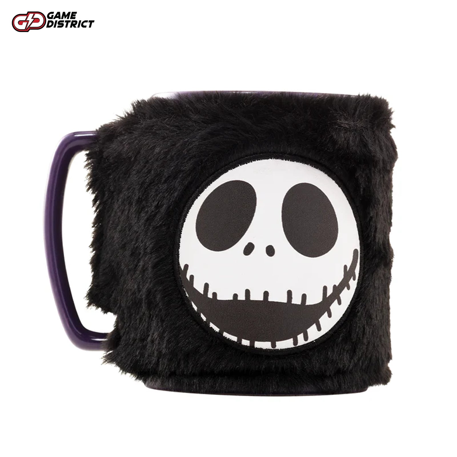 The Nightmare Before Christmas (Jack Skellington) 450ml fuzzy mug with a removable cozy cover, perfect for Halloween and Disney fans.