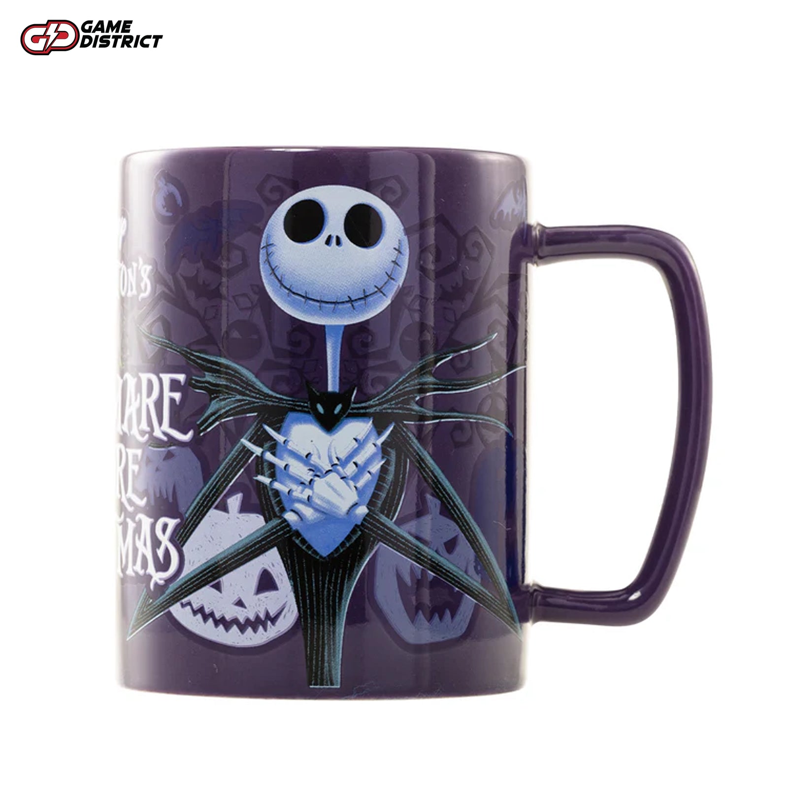 The Nightmare Before Christmas (Jack Skellington) 450ml fuzzy mug with a removable cozy cover, perfect for Halloween and Disney fans.