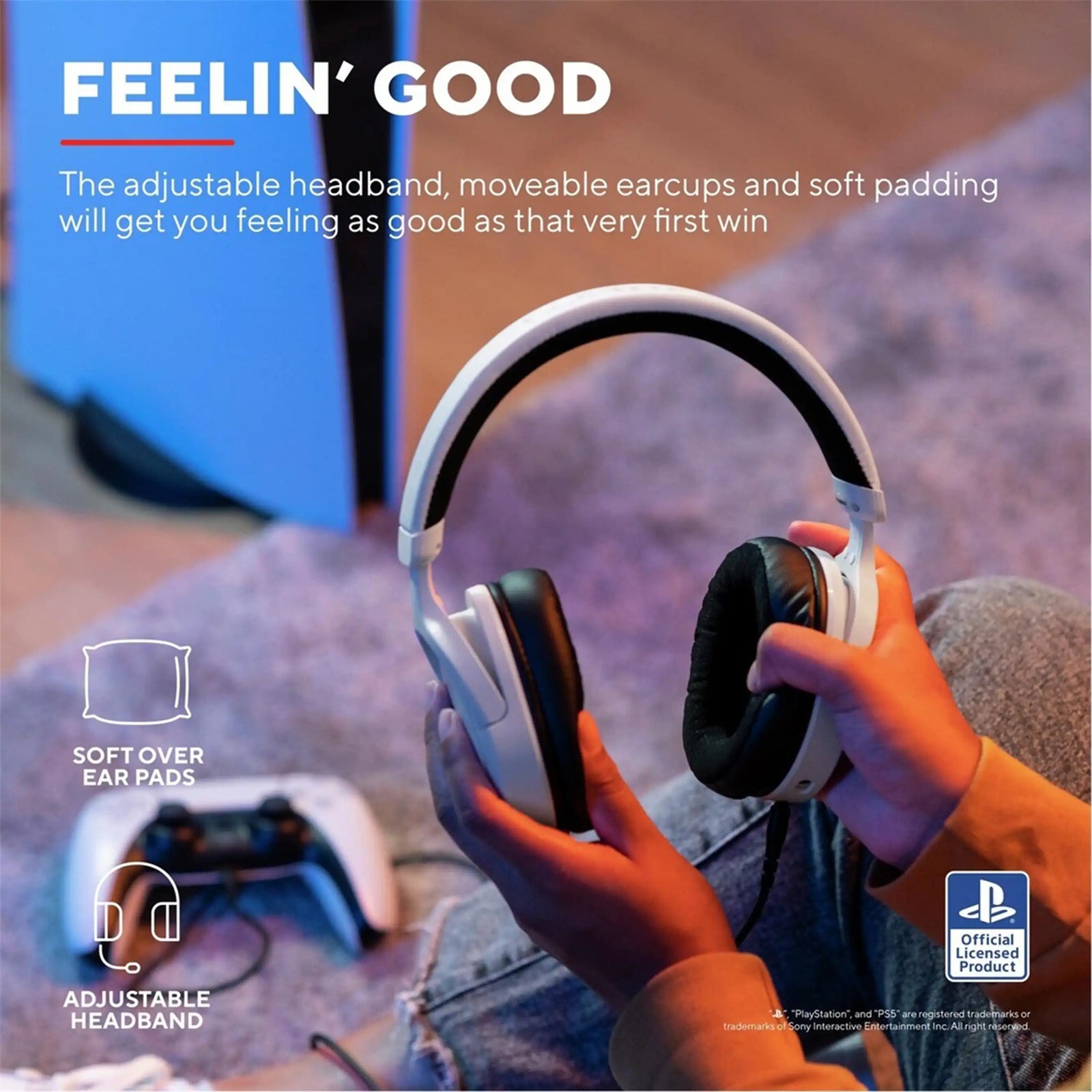Trust GXT 498W Forta Headset for PS5 -White