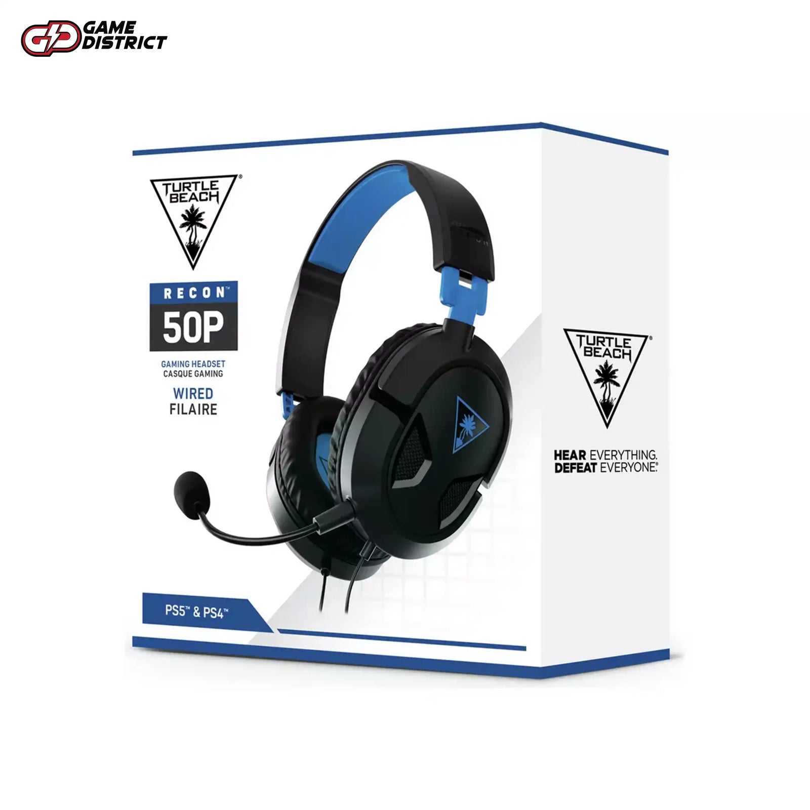 Turtle Beach Recon 50 PC, PS5, PS4, Xbox, Switch PC Headset Black and Blue