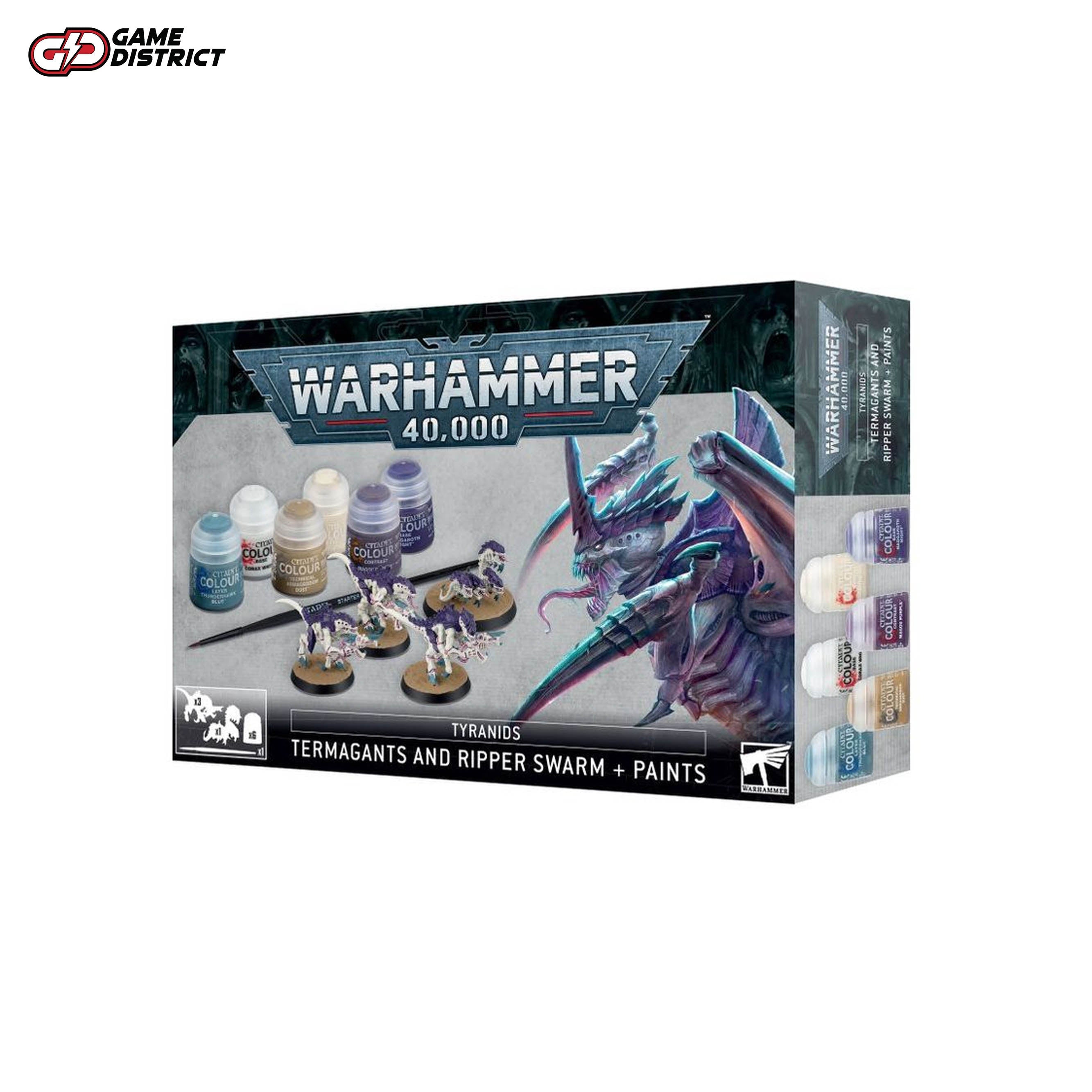 Warhammer 40,000: Tyranids Termagants & Ripper Swarm + Paints Set