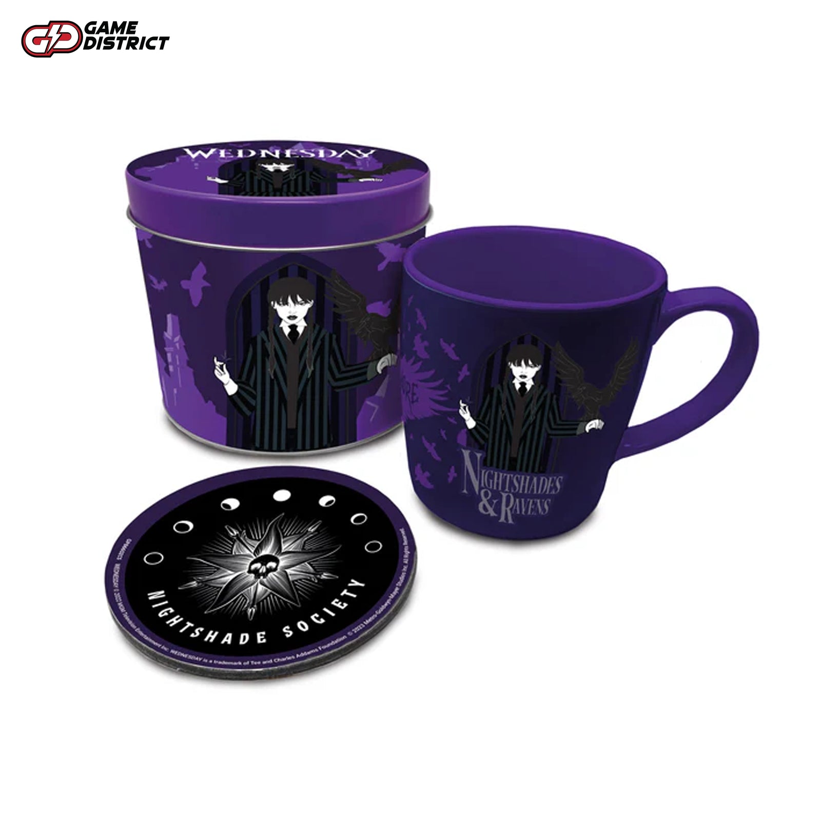Wednesday (Nightshades & Ravens) Gift Set (Mug & Coaster In Keepsake Tin)
