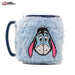 Winnie the Pooh (Eeyore) 450ml fuzzy mug with a removable cozy cover, featuring Eeyore artwork, perfect for Disney fans and collectors.
