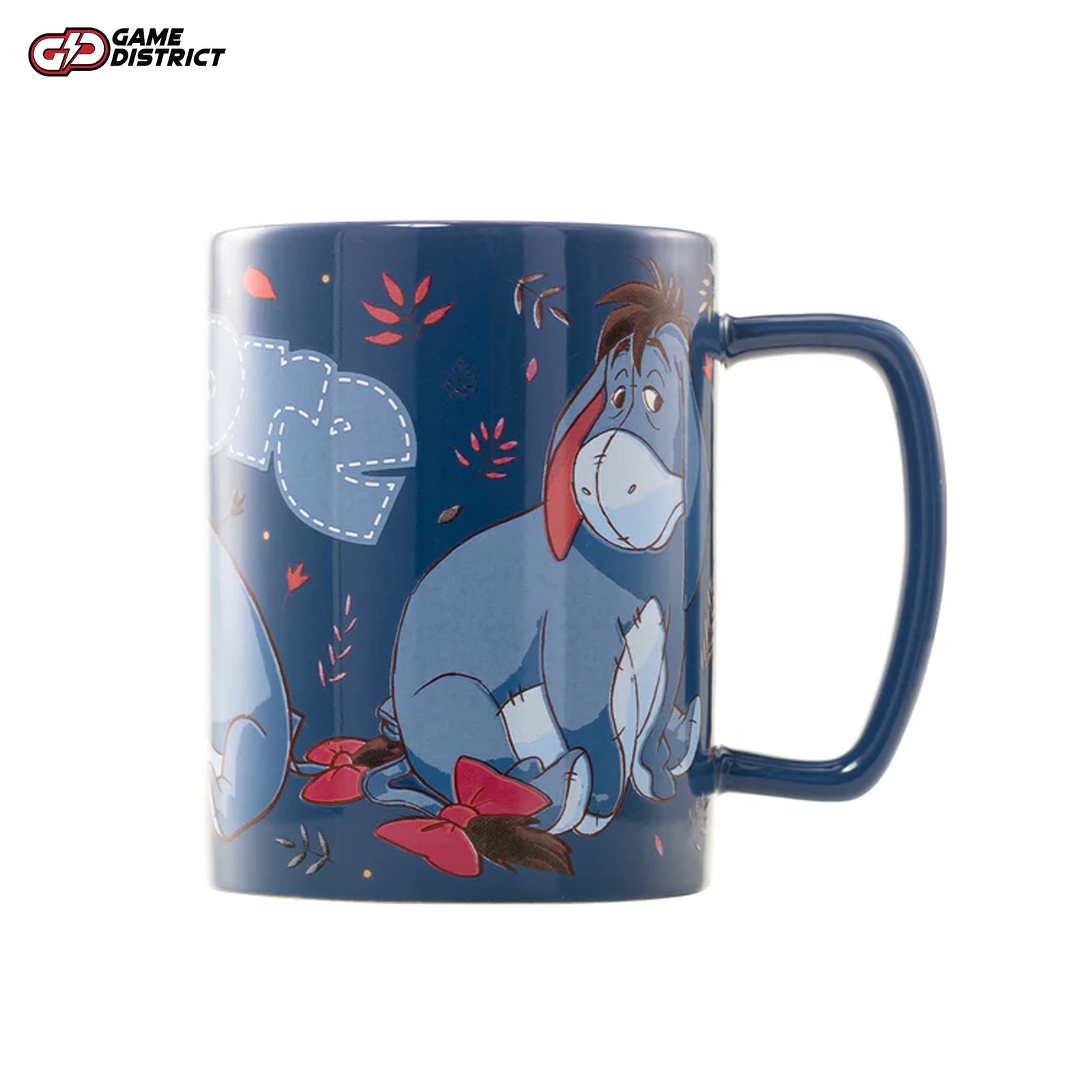 Winnie the Pooh (Eeyore) 450ml fuzzy mug with a removable cozy cover, featuring Eeyore artwork, perfect for Disney fans and collectors.
